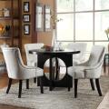 Westmont 5-piece White Faux Leather Dining Set