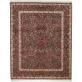 Asian Hand-knotted Royal Kerman Black Wool Rug (6' x 9')