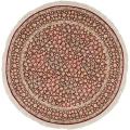 Asian Hand-knotted Royal Kerman Red Wool Rug (6' Round)