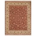 Asian Hand-knotted Royal Kerman Rust and Ivory Wool Rug (8' x 10')