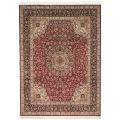 Asian Hand-knotted Royal Kerman Red and Blue Wool Rug (4' x 6')