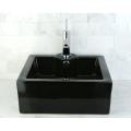 Black Vitreous China Table Mount Bathroom Sink