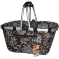 JanetBasket Blue Floral Large Aluminum/Canvas Basket