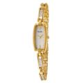 Bulova Women's 'Crystal' Yellow Goldplated Stainless Steel Quartz Watch