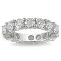 Miadora 18k White Gold 4ct TDW Diamond Eternity Ring (G-H, I1-I2)