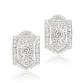 Icz Stonez Rhodiumplated Cubic Zirconia Hoop Earrings