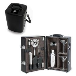 Picnic Time Miami Dolphins Black Manhattan Cocktail Case