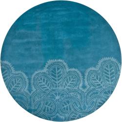 Hand-tufted Mandara New Zealand Wool Rug (7'9 Round)