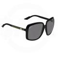 Gucci Women's Shiny Black Plastic Sunglasses