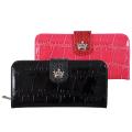 Adi Designs Women's Crown Accent Crocodile Print Wallet
