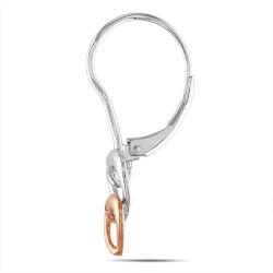 Two-tone Silver Diamond Accent Dangle Earrings