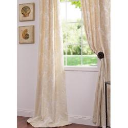 Mayfair Cream Color  95-inch Cotton Damask Curtain Panel