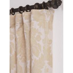 Mayfair Cream Color  95-inch Cotton Damask Curtain Panel