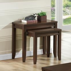 New Jersey 2-piece Brown Wood Modern Nesting Table Set