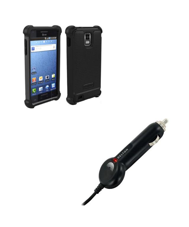 Premium Samsung Infuse Ballistic SG Series Black Protector Case and