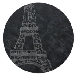 Handmade Luna Deco Kids Eiffel Tower Rug (6' Round)
