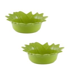 Appolia French Ceramic Lime Green Sunflower Bakeware Bowls (Set of 2)