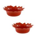 Appolia French Ceramic Cherry Red Sunflower Bakeware Bowls (Set of 2)