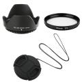 Lens Hood/ Lens Cap/ UV Filter for Panasonic DMC FZ100/ FZ40/ FZ45