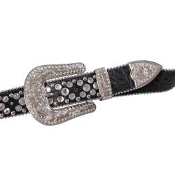 Journee Collection Women's Studded Fleur-de-lis Accent Belt