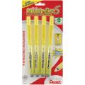 Pentel Handy-Lines Yellow Chisel Tip Highlighters (Pack of 4)