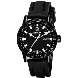 Wenger Men's 'Commando' Day Date XL Black Dial Watch