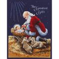 Kneeling Santa Counted Cross Stitch Kit