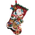 Patchwork Santa Stocking Felt Applique Kit