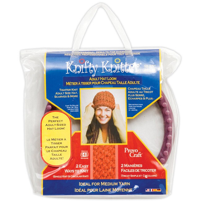 Provo Craft Knifty Knitter Purple Adult Hat Loom Set