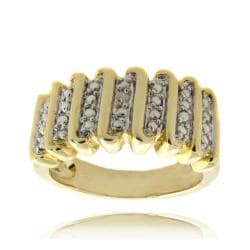 Fusion 14k Gold Overlay Diamond Accent 'S' Design Ring
