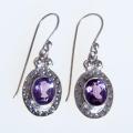 Sterling Silver Amethyst Earrings (India)