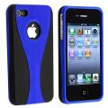 Dark Blue/ Black Cup Shape Snap-on Plastic Case for Apple iPhone 4