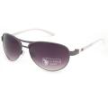 US Polo Association Women's 'Kiawah' Gunmetal/White Aviator Sunglasses