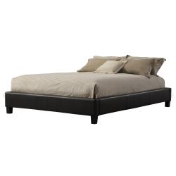 Sarajevo Dark Brown Vinyl Queen Platform Bed