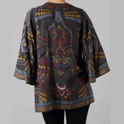 Tabeez Women's Bohemian Open-front Cardigan