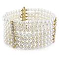 14k Gold Freshwater Pearl and 3/8ct TDW Diamond Bracelet (G-H, I1) (5-6 mm)
