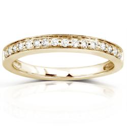 14k Yellow Gold 1/6ct TDW Diamond Wedding Band (H-I, I1-I2)
