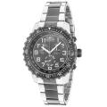 Invicta Men's 'Invicta II' Chronograph Black Dial Two Tone Watch
