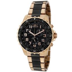 Invicta Men's 'Invicta II' Chronograph Black Dial Two Tone Watch