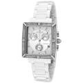Invicta Women's 'Ceramics' Chronograph Silver Dial White Ceramic Watch