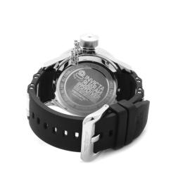 Invicta Men's 'Russian Diver' Silver Dial Black Polyurethane Watch