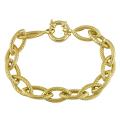 14k Yellow Gold Marquise-shaped Fancy Link Bracelet