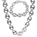 Stainless Steel Link Necklace and Bracelet Set