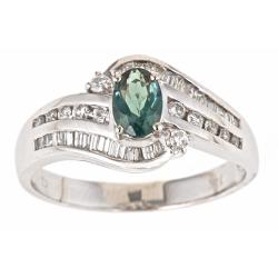 Dyach 14k White Gold Alexandrite and 2/5ct TDW Diamond Ring (G-H, I1-I2)