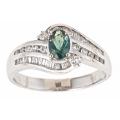 14k White Gold Alexandrite and 2/5ct TDW Diamond Ring (G-H, I1-I2)