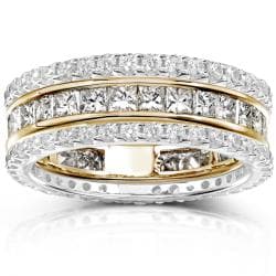 14k Gold 3ct TDW Diamond 3-piece Stackable Eternity Ring Set (H-I, I1-I2)