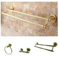 Polished Brass 3-piece Bathroom Accessory Set