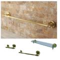 Polished Brass 3-piece Shelf and Towel Bar Bathroom Accessory Set