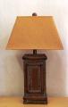 Traditional Antique Hammered Metal Panel Lamp