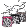 Journee Collection Women's Flower Accent Animal Print Cross-body Bag